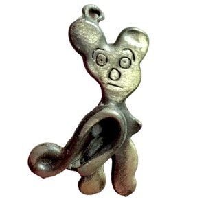 Vintage Silver Tone Goofy Dog Animal Character Necklace Bracelet Charm Pendant